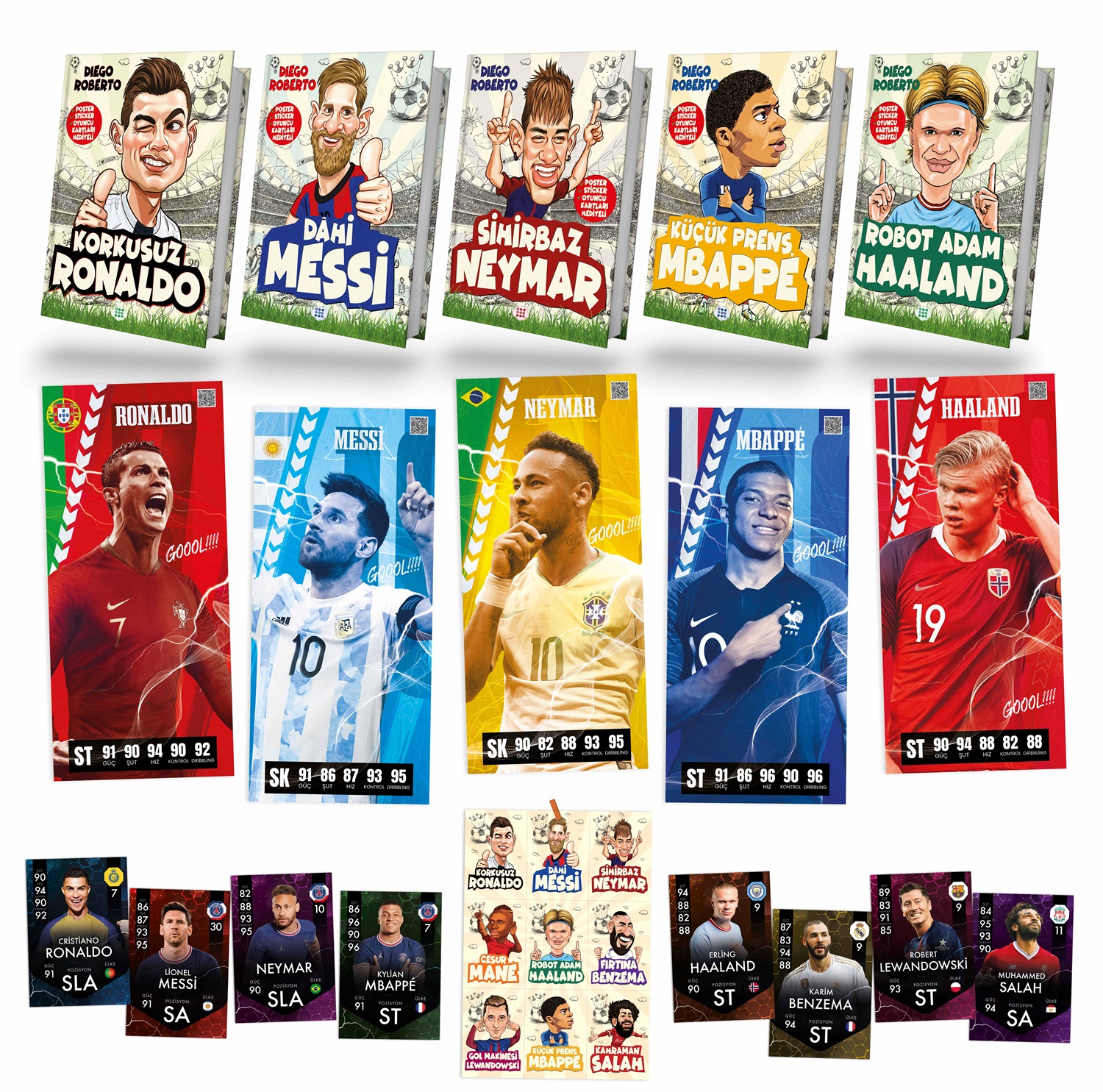 Efsane Futbolcular (5 Kitap Takım) (Ciltli)